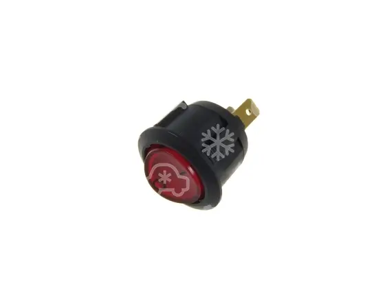 vypínač kolébkový jednoduchý, d = 20 mm, 10A, červený, 3 kontakty